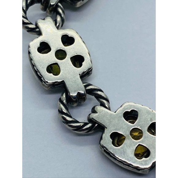 David Yurman Citrine Stones Albion Cable Bracelet Sterling 18K - Picture 8 of 13